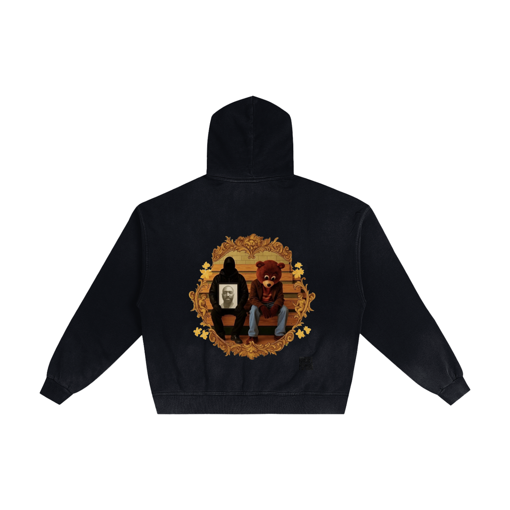 Kanye West - College Dropout x Vultures 2 - Hand Frayed Sunfaded Zip Hoodie