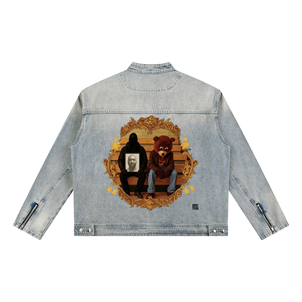 Kanye West - College Dropout x Vultures 2 - Vintage Wash Zip Denim Jacket