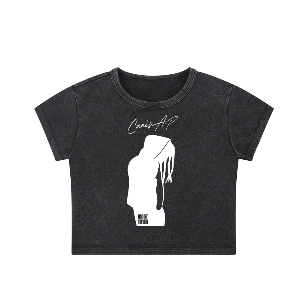 Canis Ap - Snow Washed Crop Top