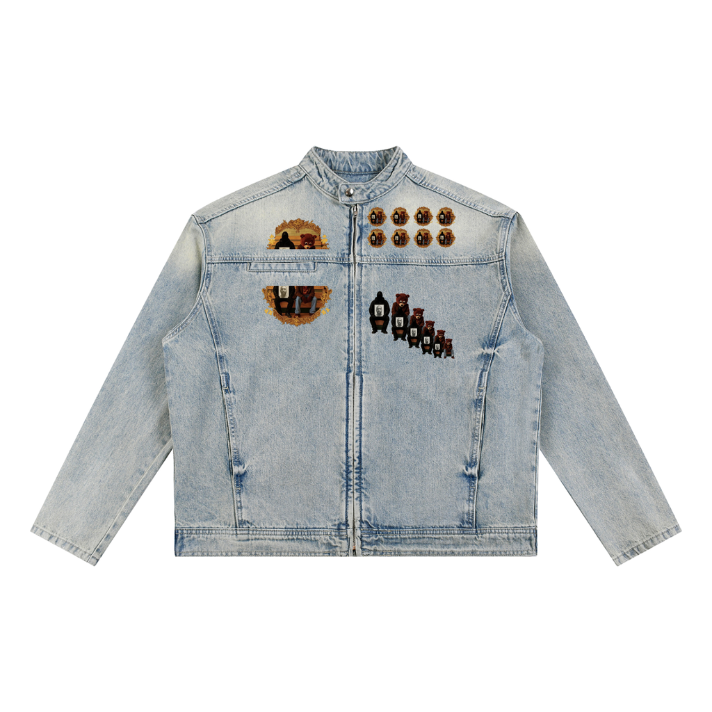 Kanye West - College Dropout x Vultures 2 - Vintage Wash Zip Denim Jacket