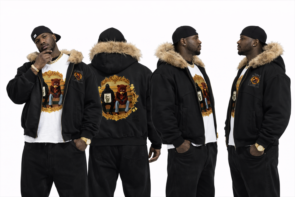 Kanye West - College Dropout x Vultures 2 - Sun Fade Detachable Fur Hoodie