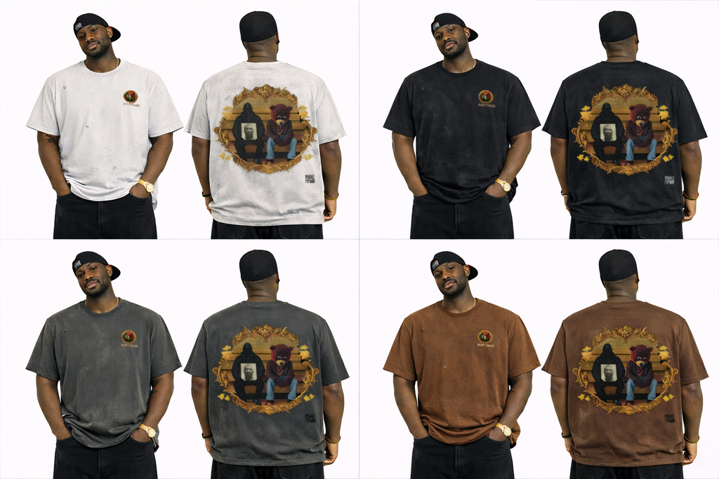 Kanye West - College Dropout x Vultures 2 - Vintage Wash Cotton T-Shirt