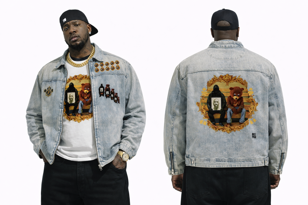 Kanye West - College Dropout x Vultures 2 - Vintage Wash Zip Denim Jacket