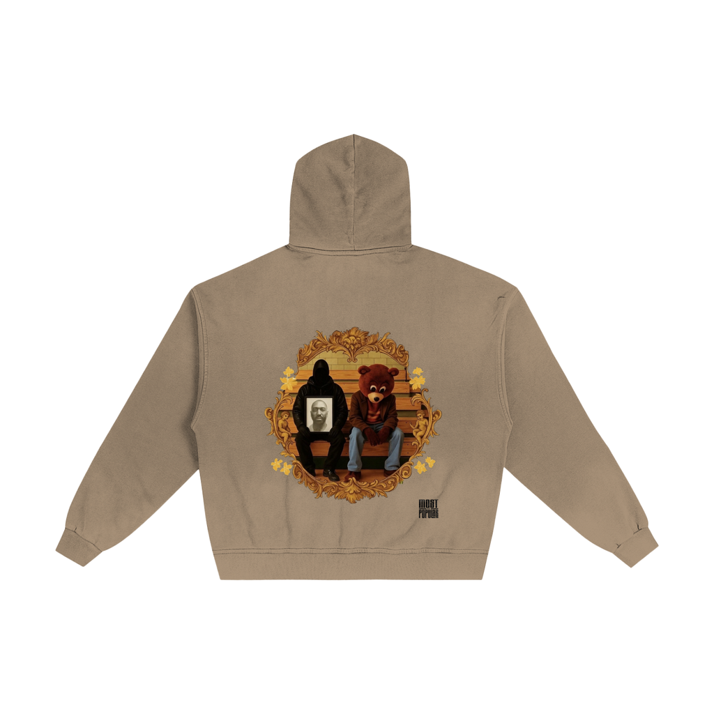 Kanye West - College Dropout x Vultures 2 - Hand Frayed Sunfaded Zip Hoodie