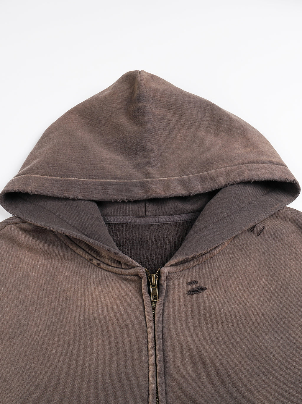 Kanye West - College Dropout x Vultures 2 - Hand Frayed Sunfaded Zip Hoodie