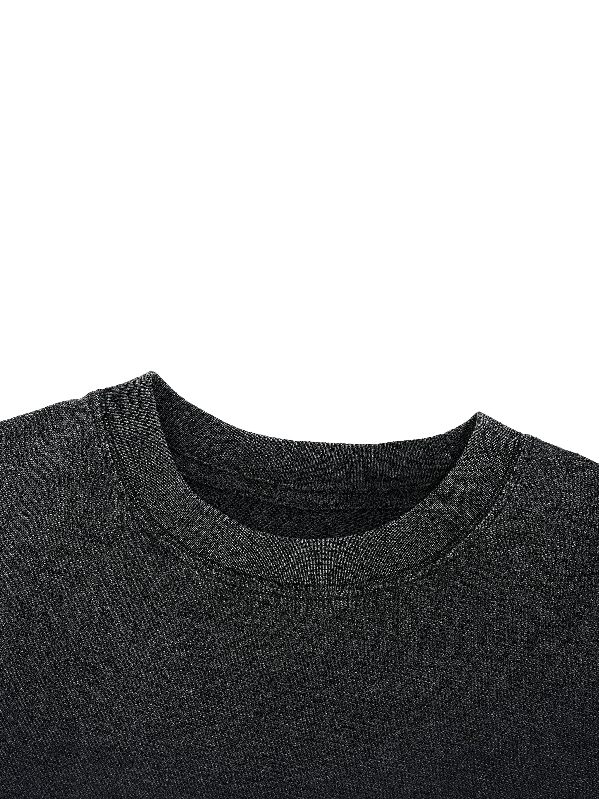 Kanye West - College Dropout x Vultures 2 - Vintage Wash Boxy Distressed Hem T-Shirt Black